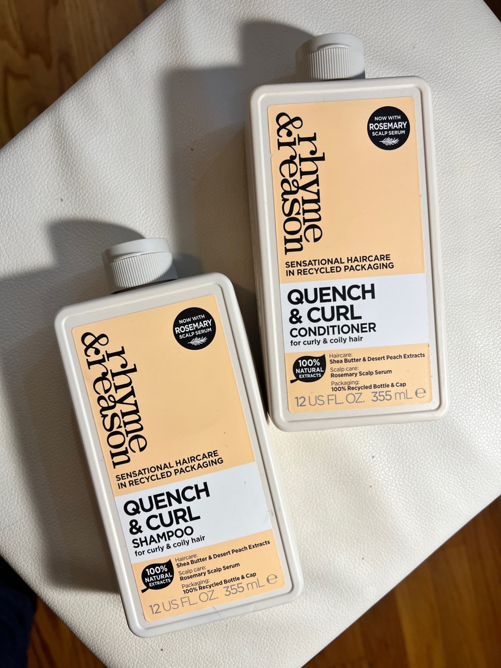 rhyme & reason Quench & Curl Shampoo and Conditioner